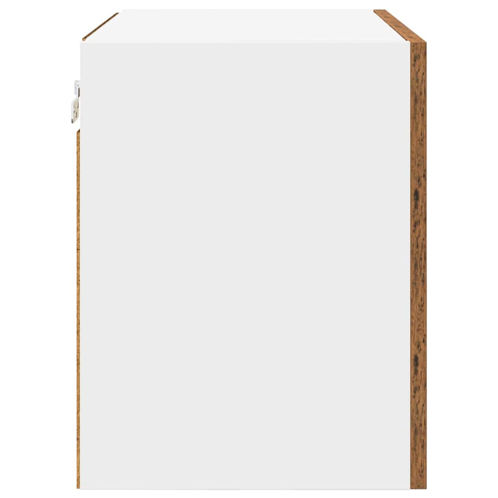 Hanging Cabinet Riga 2 pcs Old Wood and White 50 x 31 x 40 cm